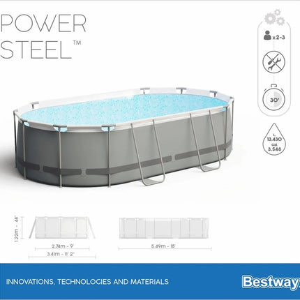 Bestway Power Steel Oval - 549cm x 274cm x 122cm