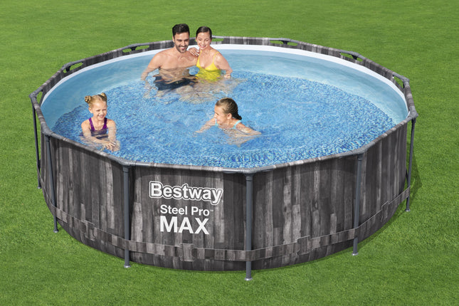 Bestway acier pro max Ø366cm x 100cm (Bois)