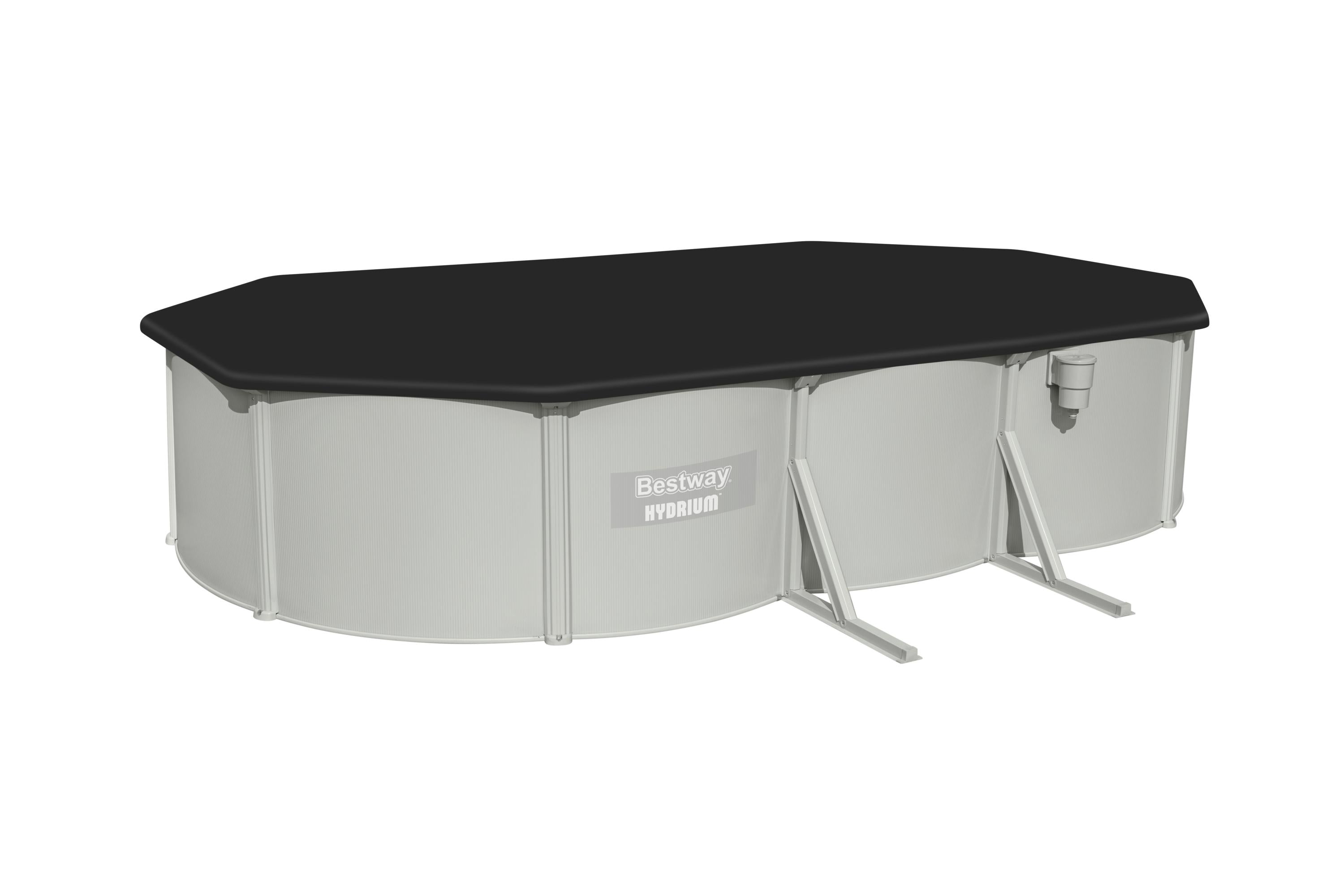 Bestway Hydrium Stahlschwimmbecken oval 610 cm x 360 cm x 120 cm