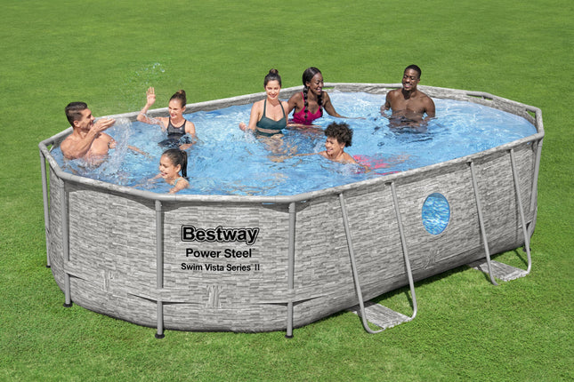 Piscine Bestway Power Steel Vista 488 cm x 305 cm x 107 cm