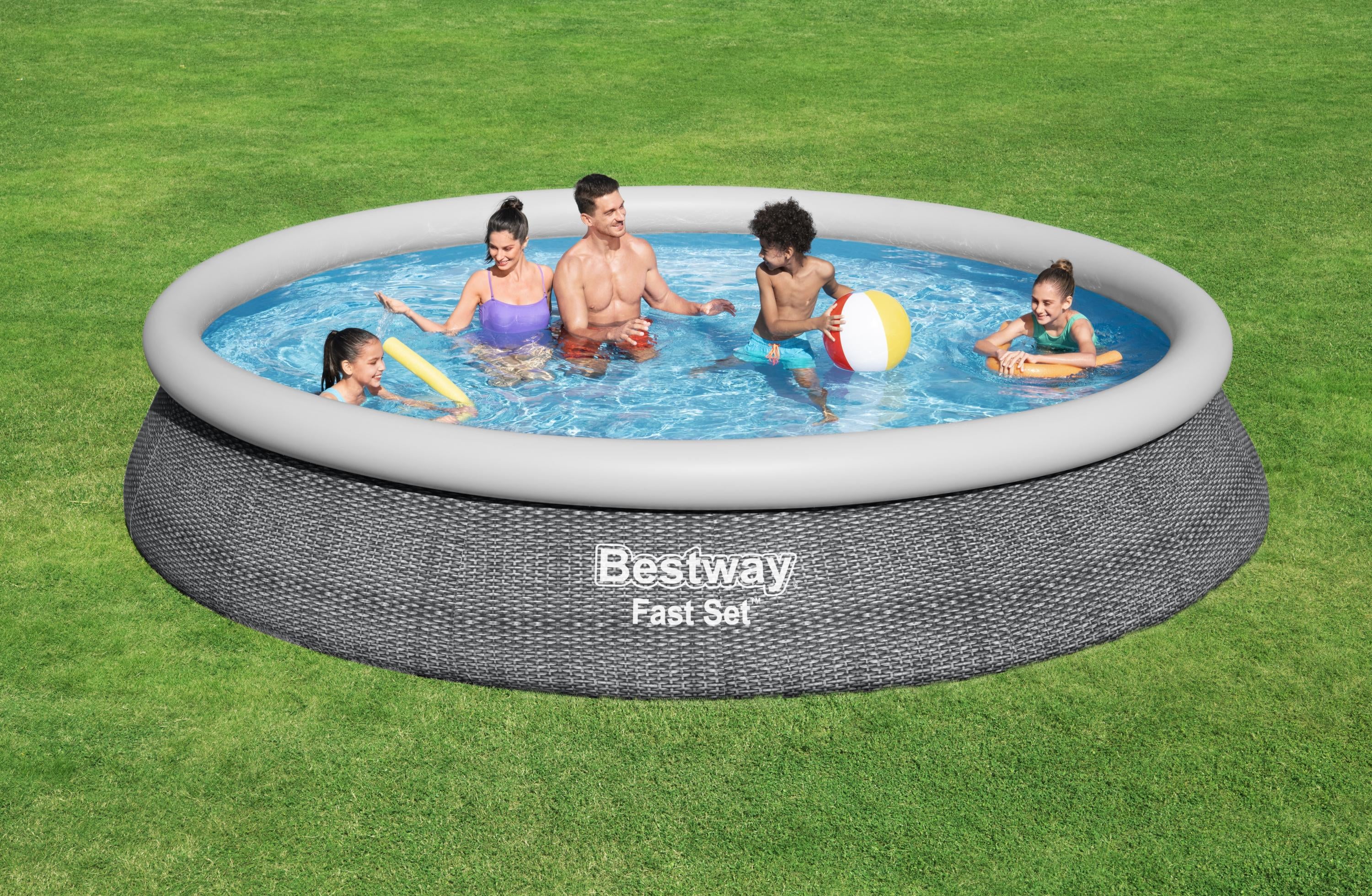 Bestway oberirdischer Pool Fast Set rund Ø457x84cm