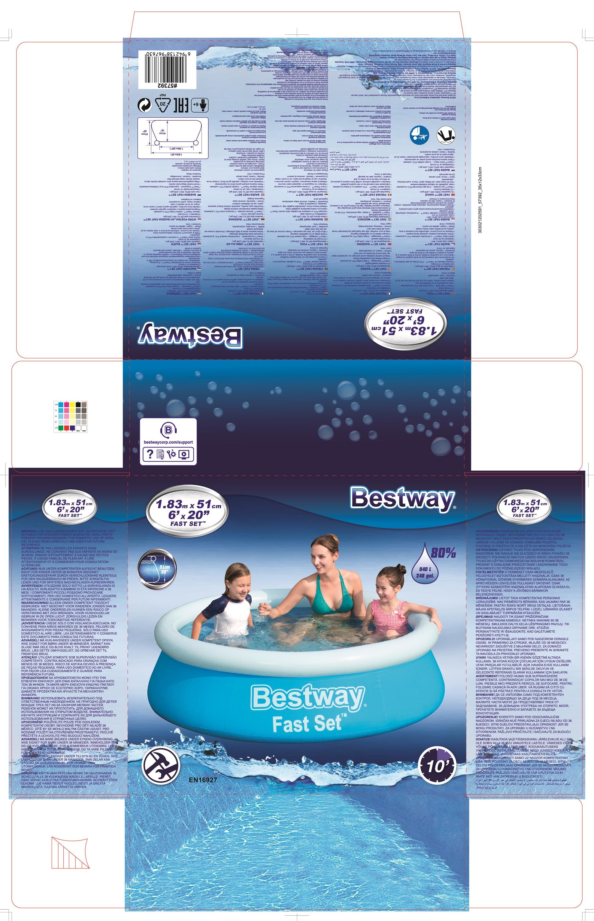 Bestway Kinderbecken Ø183cm x 51cm