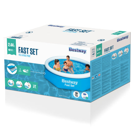 Bestway Fast Set zwembad  Ø244cm x 61cm + filterpomp