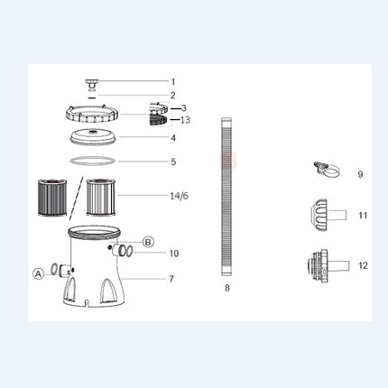 Bestway Fast Set zwembad  Ø244cm x 61cm + filterpomp