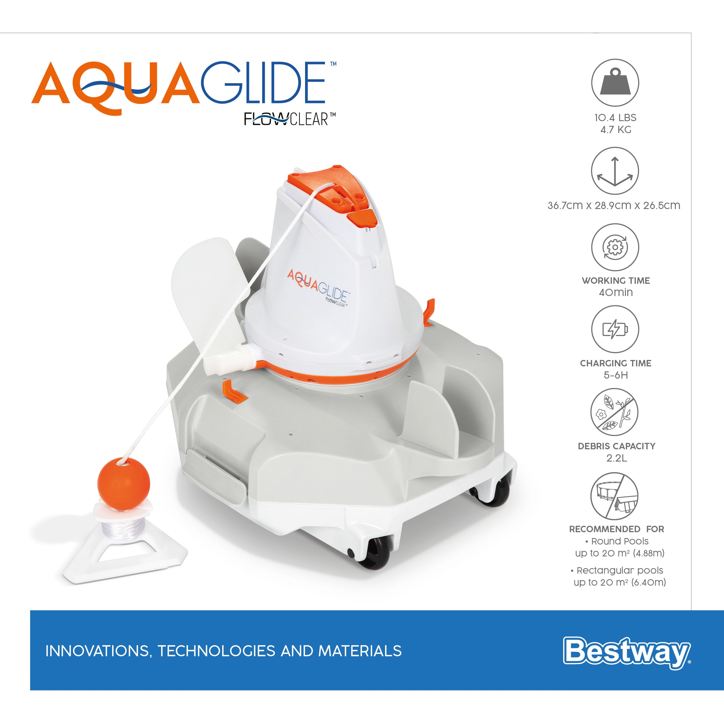 Bestway Flowclear Aquaglide Bodenstaubsauger