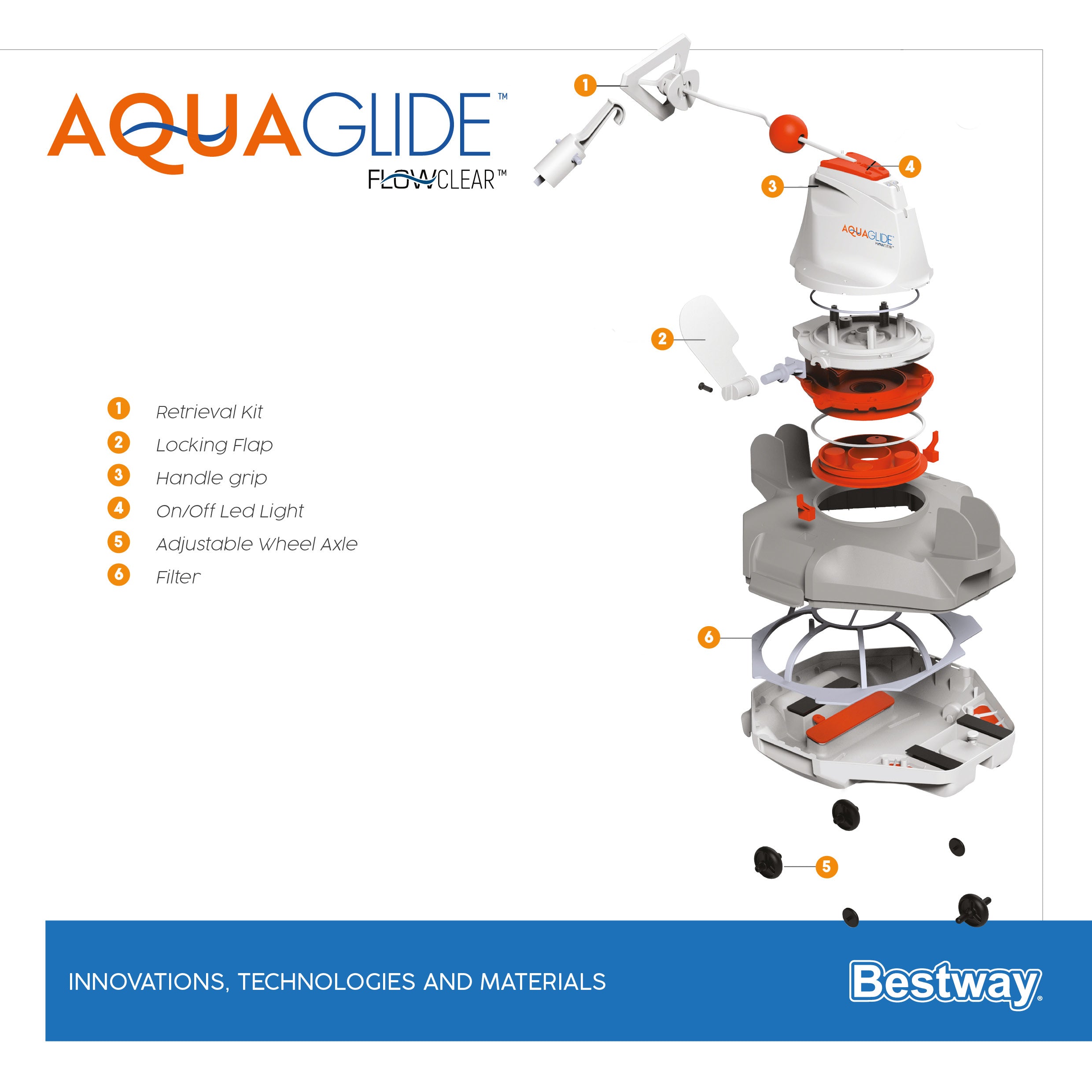 Bestway Flowclear Aquaglide Bodenstaubsauger