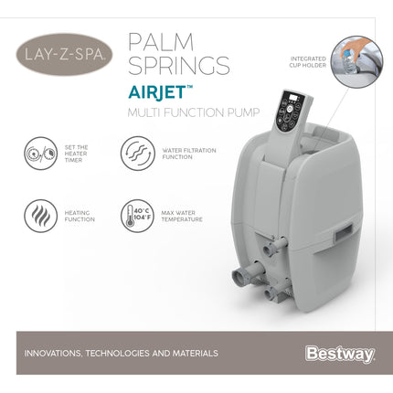 Lay-Z-Spa Palm Springs AirJet 196 cm x 71 cm 