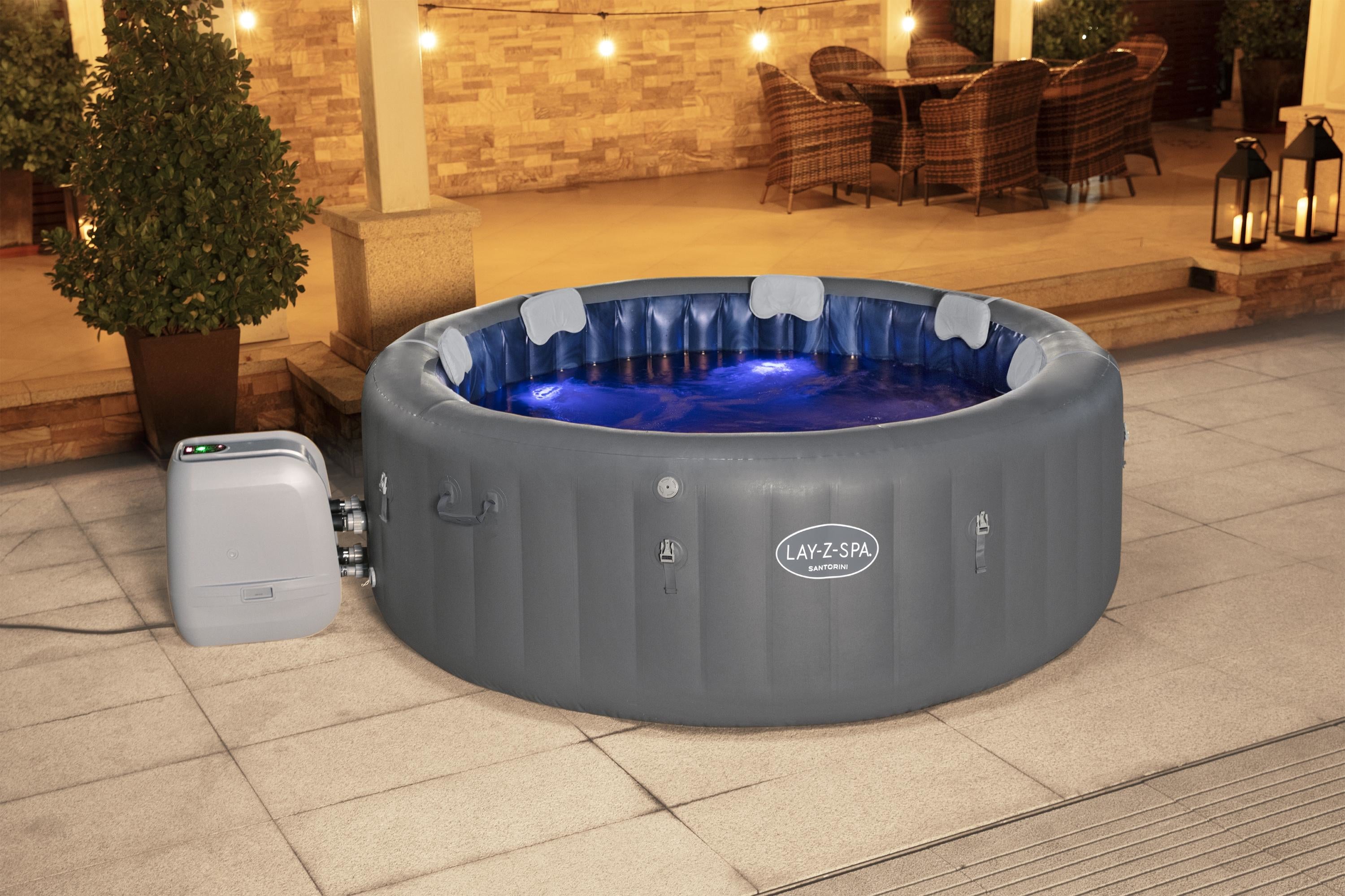 Lay-Z Spa Santorini HydroJet Pro opblaasbare spa - 7 persoons