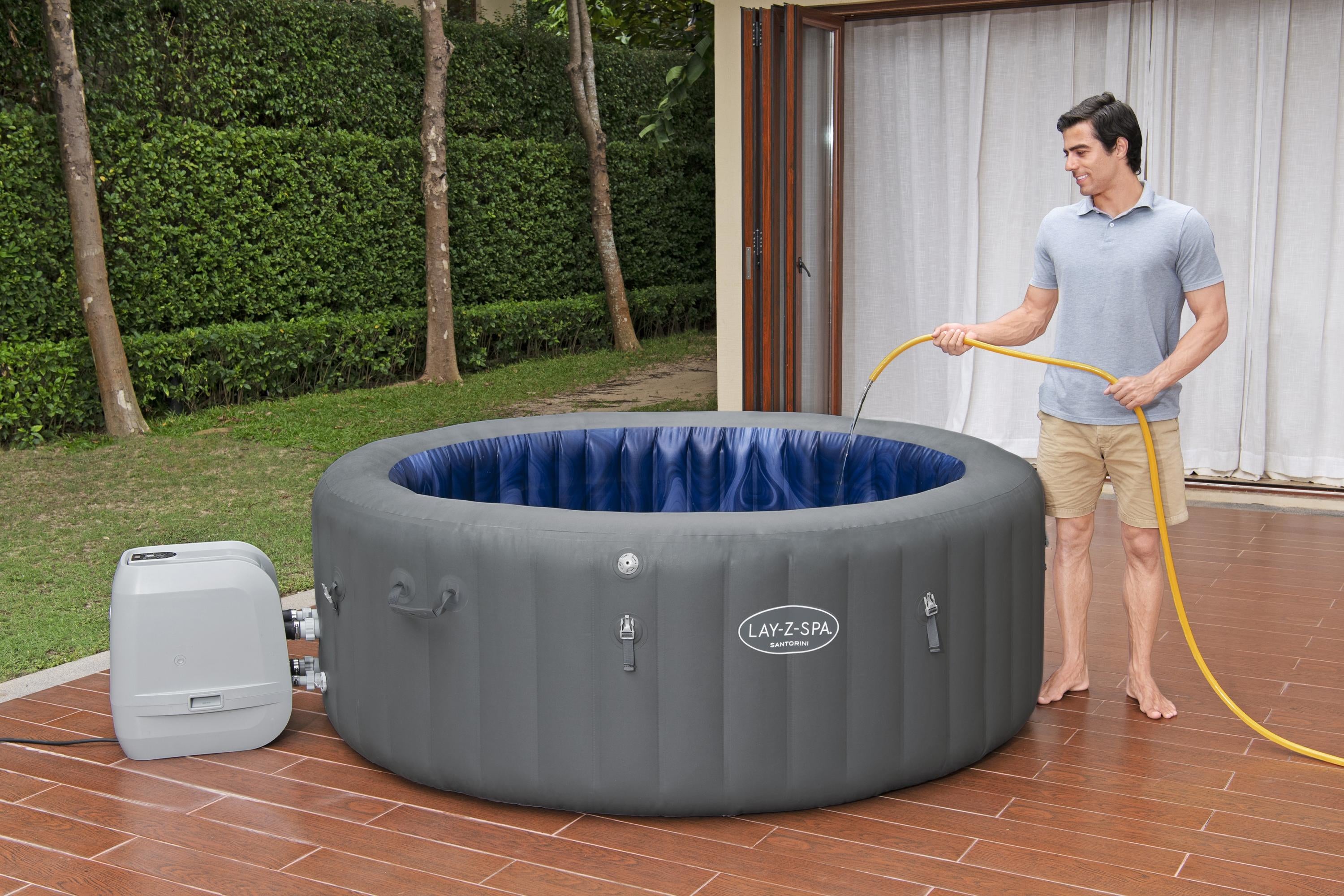 Lay-Z Spa Santorini HydroJet Pro opblaasbare spa - 7 persoons