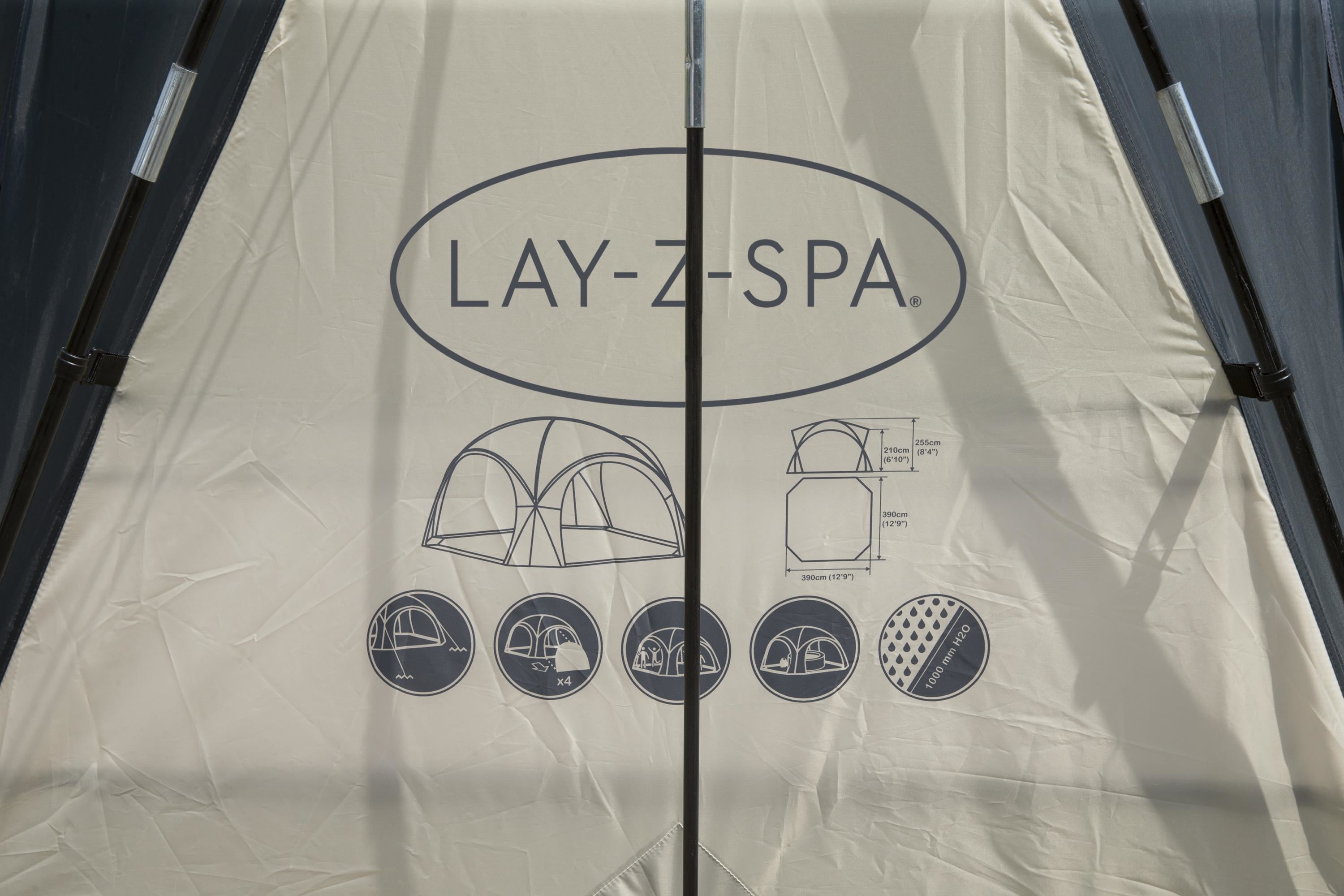 Dome Lay-Z-Spa-Überdachung 390 cm x 390 cm x 255 cm
