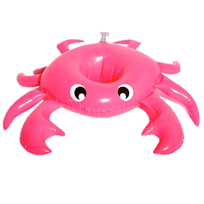 Swim Essentials Porte-gobelet gonflable Crabe rose