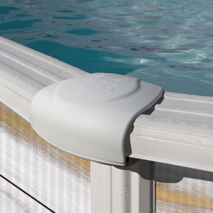 Gre Islandia ovaler Metallpool 610 cm x 375 cm x 132 cm
