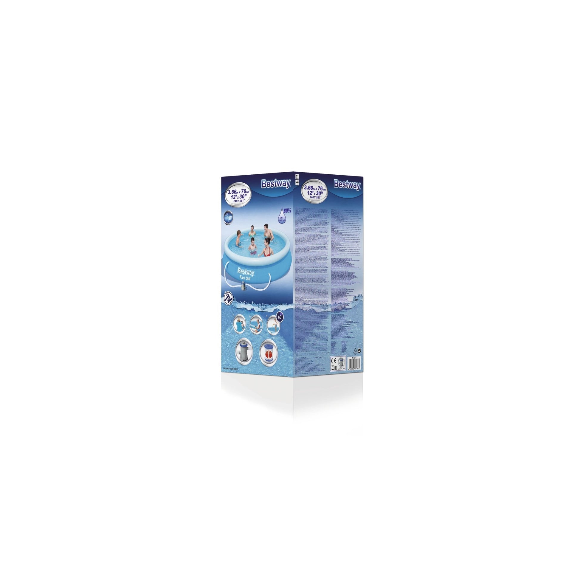 Bestway fast set zwembad met filterpomp Ø366cm x 76cm) - Azzura Pool