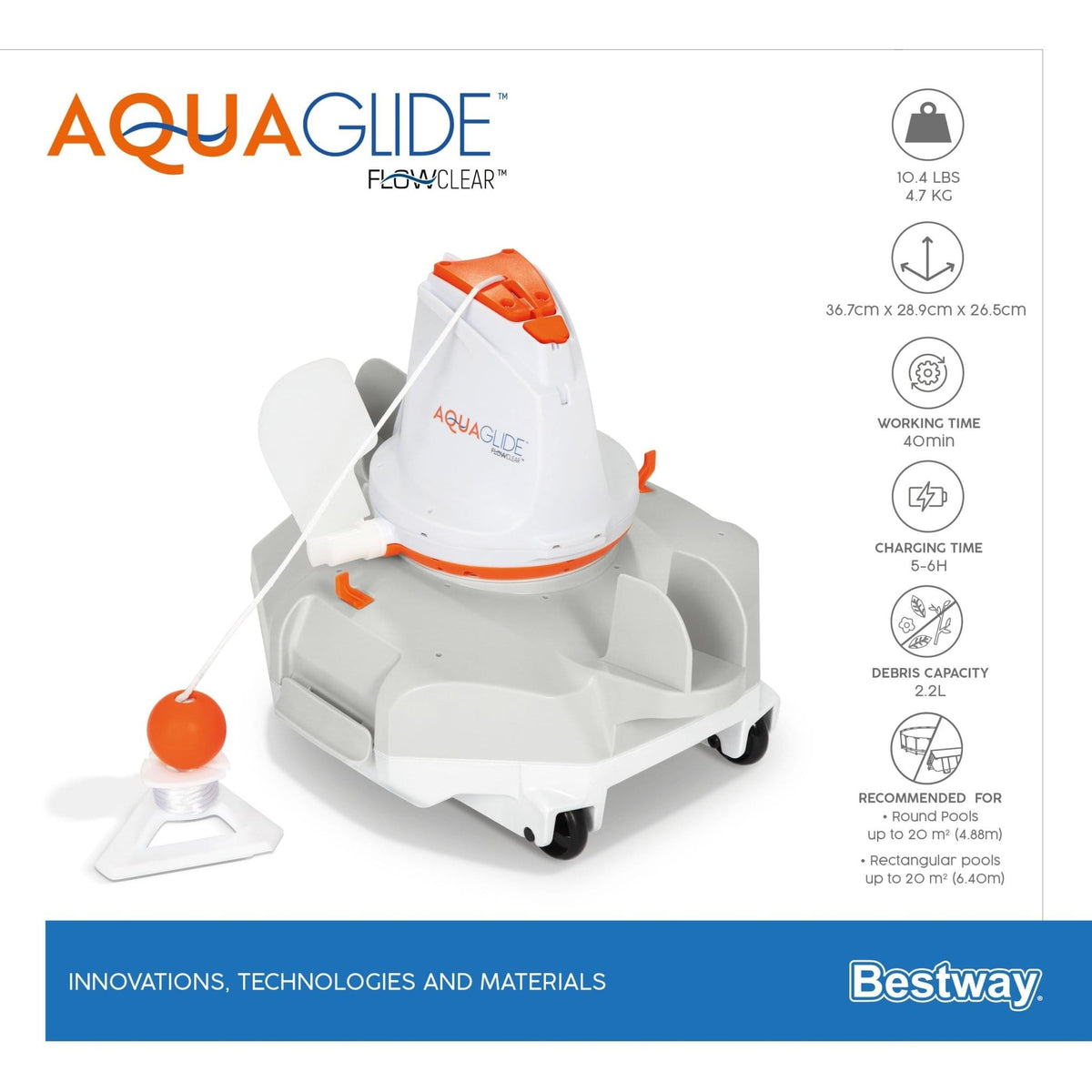 Bestway Flowclear Aquaglide bodemstofzuiger - Azzura Pool