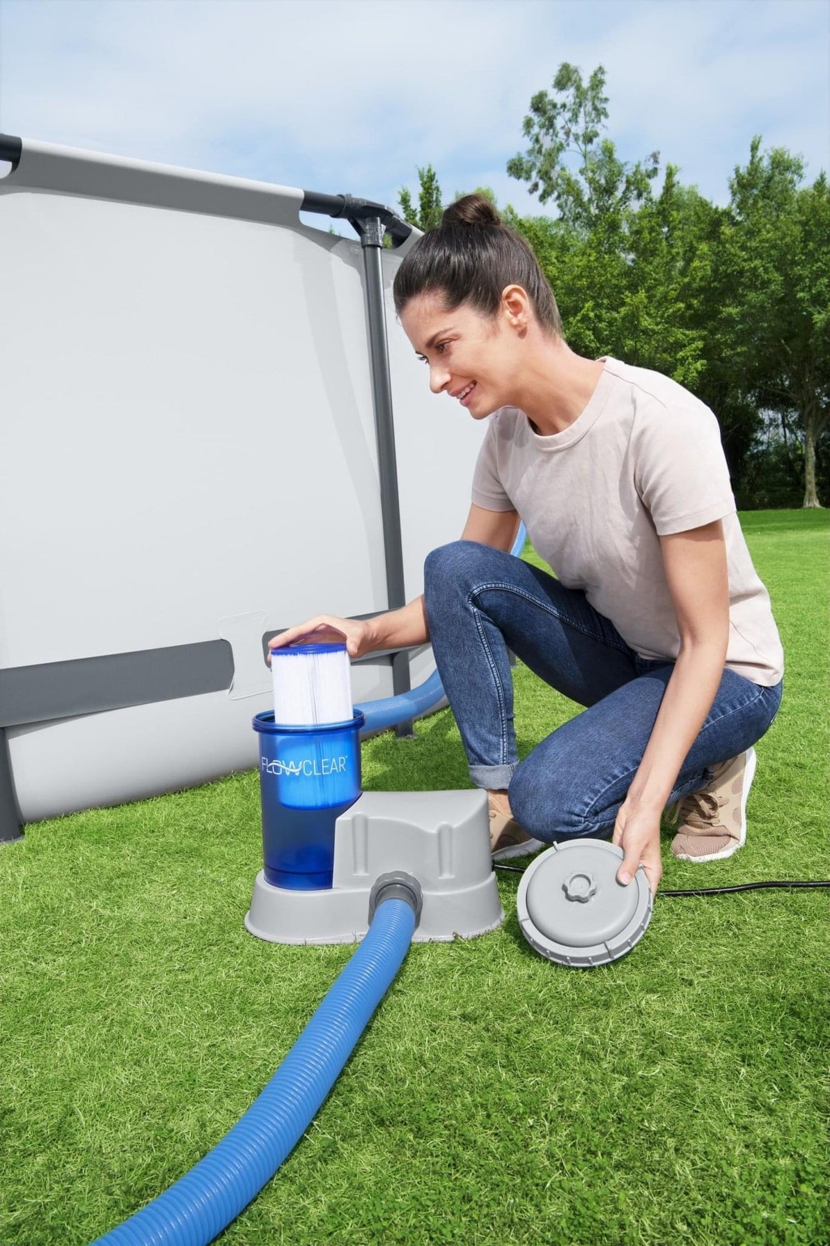 Bestway Flowclear Filterpomp Transparant 5678 liter/uur - Azzura Pool