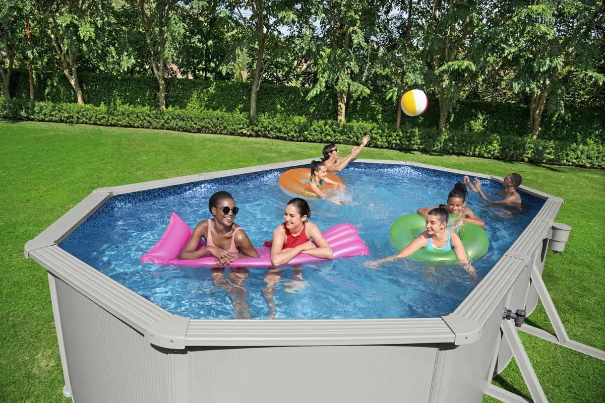 Bestway Hydrium stalen zwembad ovaal 610 cm x 360 cm x 120 cm - Azzura Pool