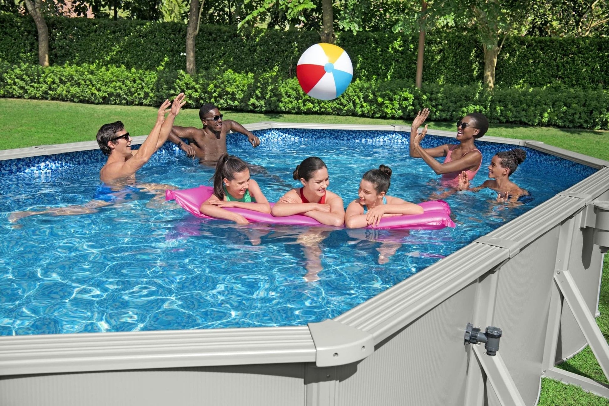 Bestway Hydrium stalen zwembad ovaal 610 cm x 360 cm x 120 cm - Azzura Pool