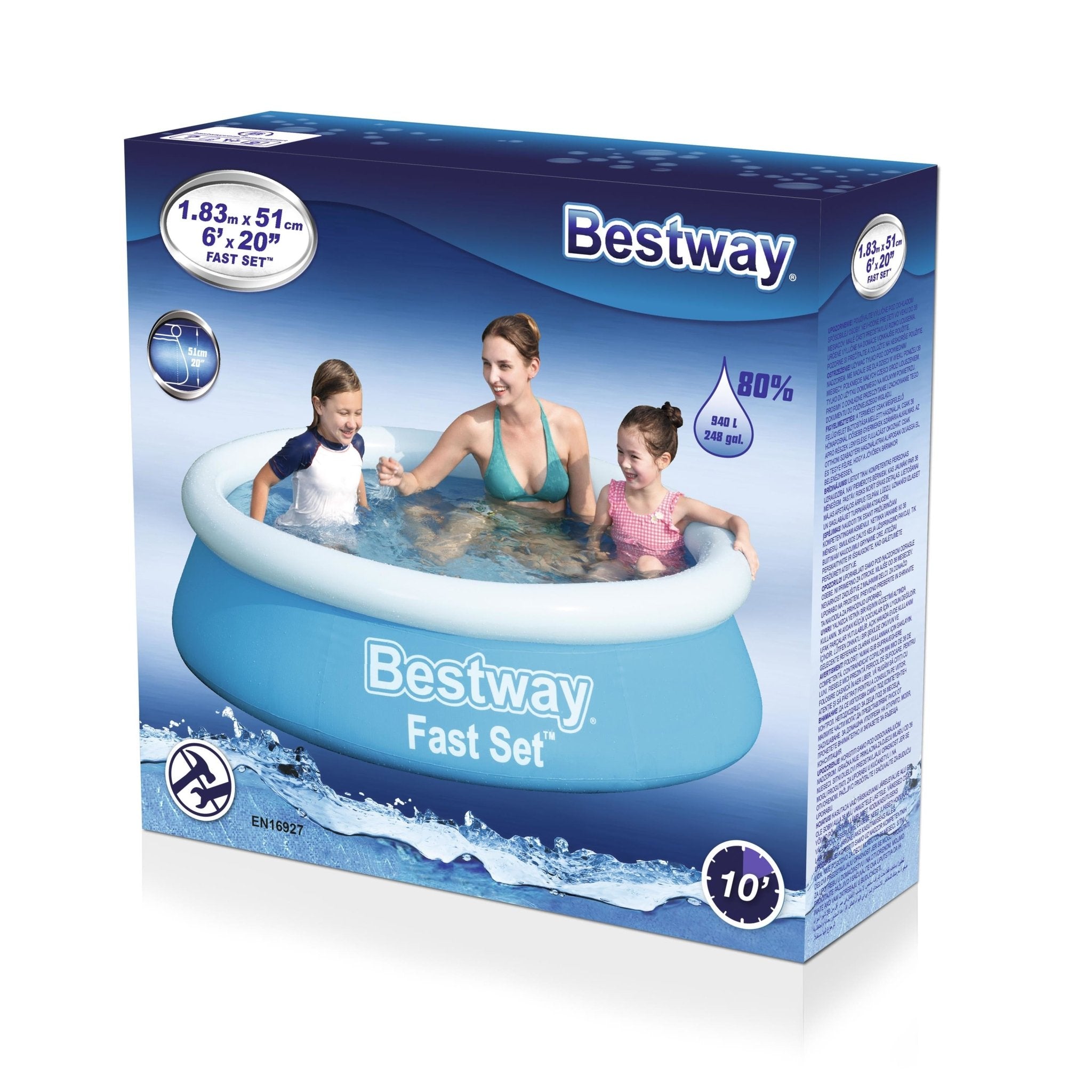 Bestway Kinderzwembad Ø183cm x 51cm - Azzura Pool