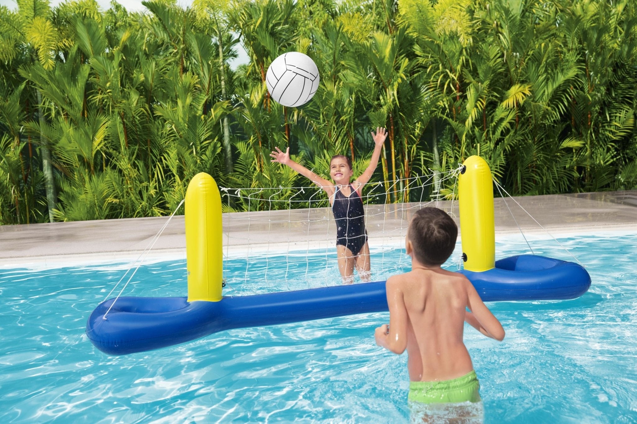 Bestway Opblaasbaar Volleybalspel Blauw 244cm - Azzura Pool