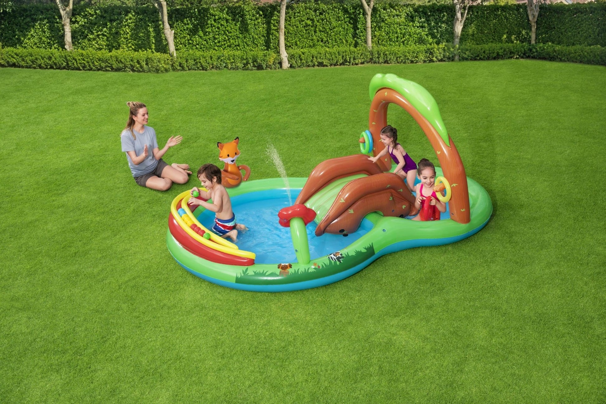 Bestway Opblaasbaar Zwembad: Friendly Woods Playcenter - Azzura Pool
