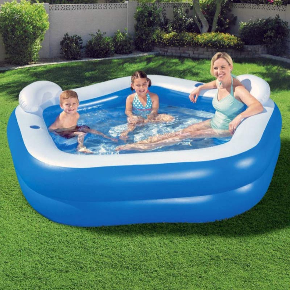 Bestway vijfhoekig familiezwembad 213cm x 207cm x 69cm - Azzura Pool