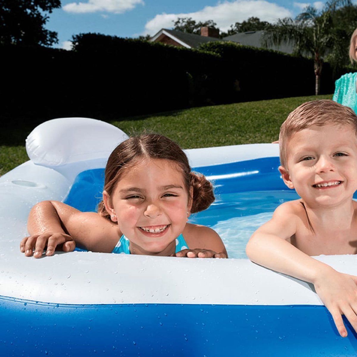 Bestway vijfhoekig familiezwembad 213cm x 207cm x 69cm - Azzura Pool