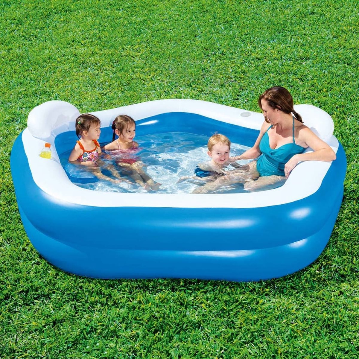 Bestway vijfhoekig familiezwembad 213cm x 207cm x 69cm - Azzura Pool