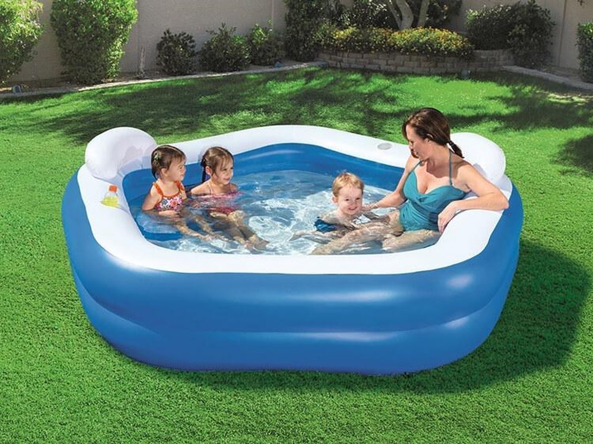 Bestway vijfhoekig familiezwembad 213cm x 207cm x 69cm - Azzura Pool