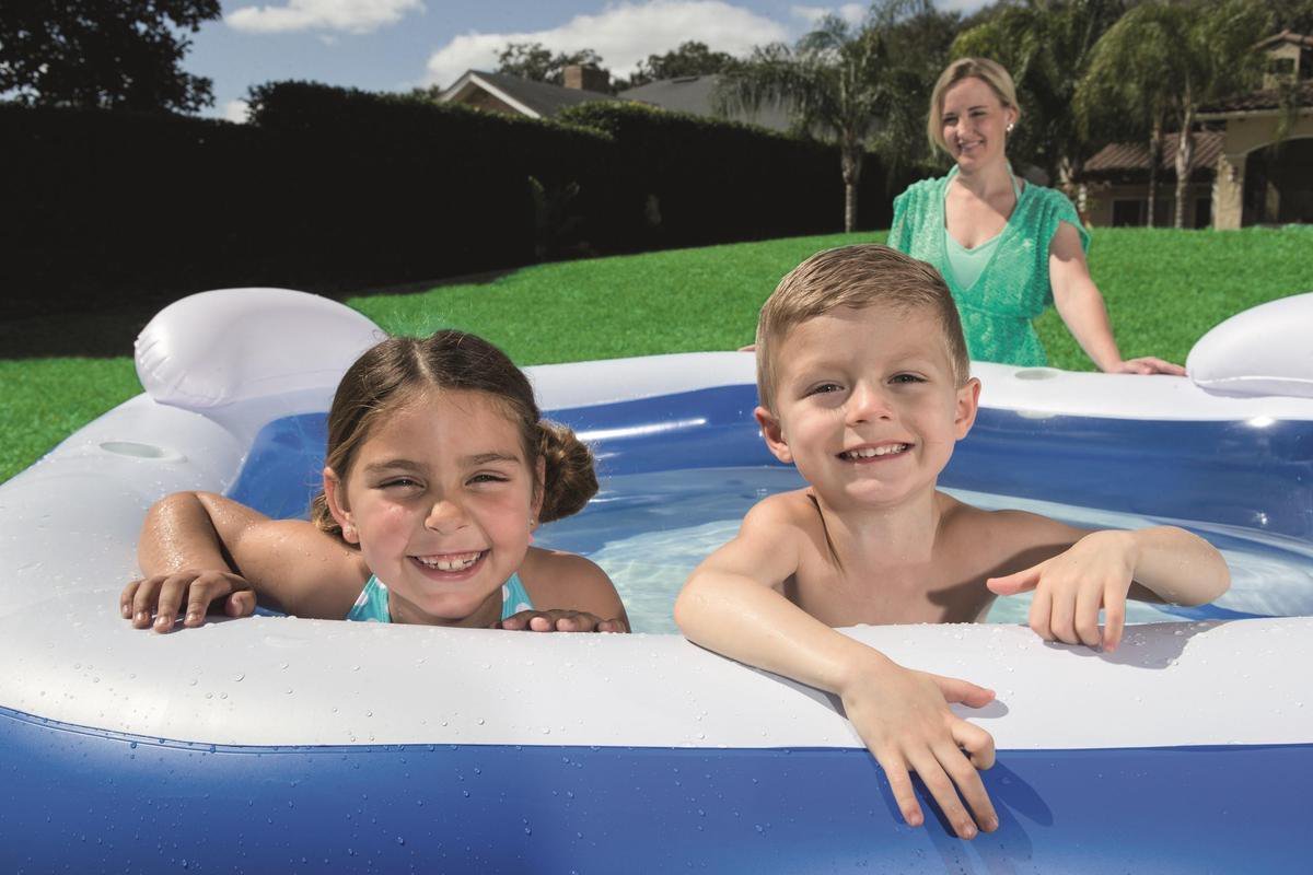 Bestway vijfhoekig familiezwembad 213cm x 207cm x 69cm - Azzura Pool