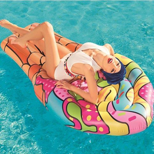 Bestway luchtbed softijs 188 cm x 95 cm vinyl oranje