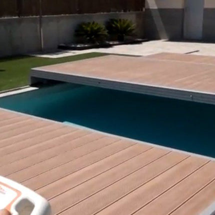 Deckwell zwembad afdekking en terras in 1 - Honing - 800 cm x 400 cm