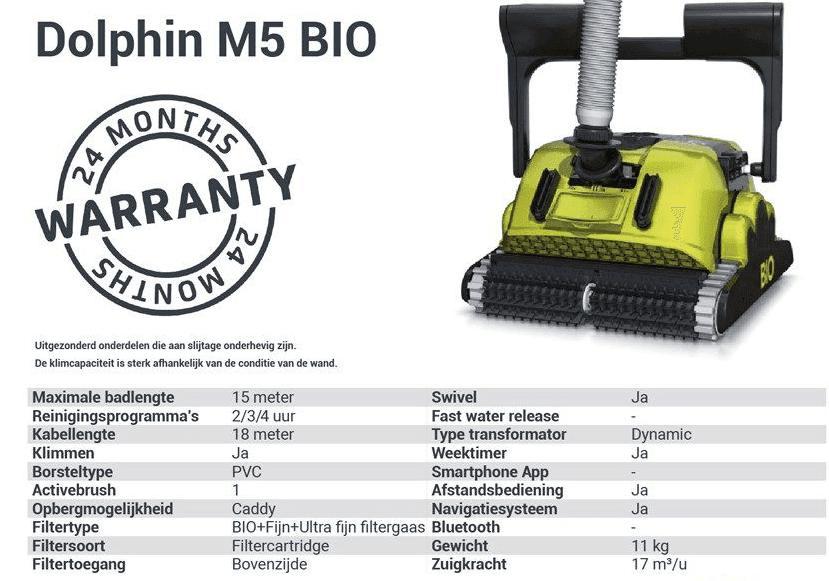 Dolphin M5 Bio zwembadrobot - Azzura Pool