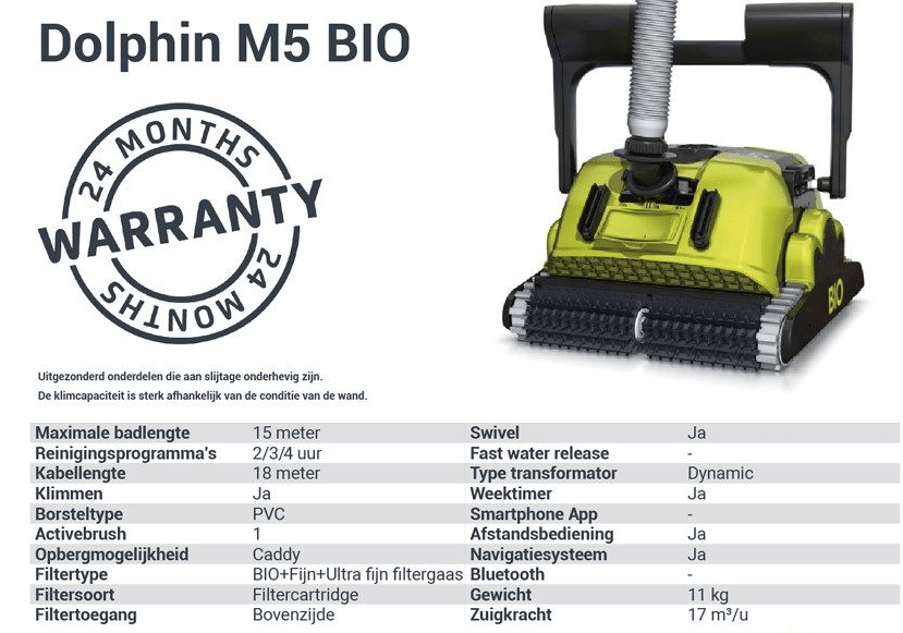 Dolphin M5 Bio zwembadrobot - Azzura Pool
