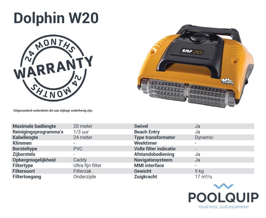 Dolphin W20 zwembadrobot - Azzura Pool