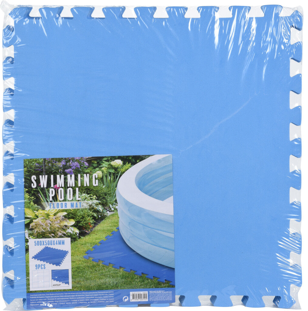 Free and Easy zwembadtegels 50 x 50 cm foam blauw 9 stuks