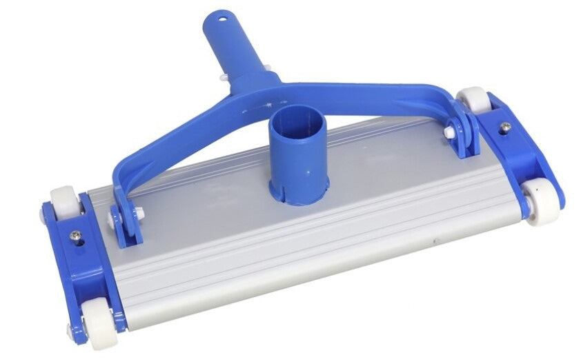 Pulitore per piscina Gerimport 34 x 13 cm alluminio blu/bianco
