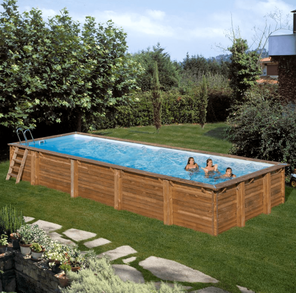 Gre Houten zwembad Mint rechthoekig 1010 cm x 418 cm x 146 cm - Azzura Pool