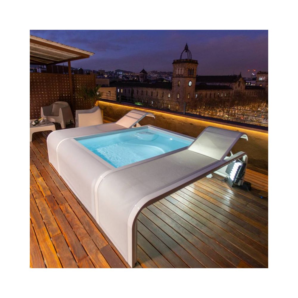 Gre Mariposa Butterfly mini zwembad met ligbedden 282cm x 219cm x ↕60cm - Azzura Pool