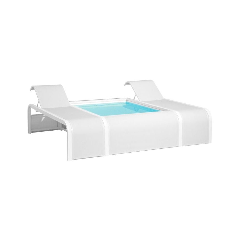 Gre Mariposa Butterfly mini zwembad met ligbedden 282cm x 219cm x ↕60cm - Azzura Pool