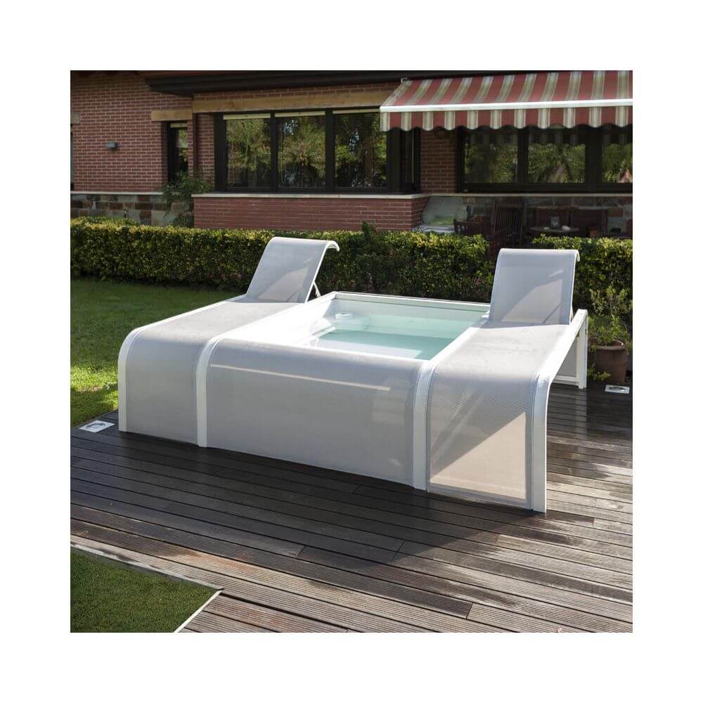 Gre Mariposa Butterfly mini zwembad met ligbedden 282cm x 219cm x ↕60cm - Azzura Pool