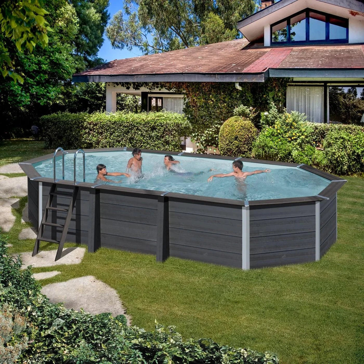 Gre ovaal Avantgarde composiet zwembad 664 cm x 386 cm x124 cm - Azzura Pool