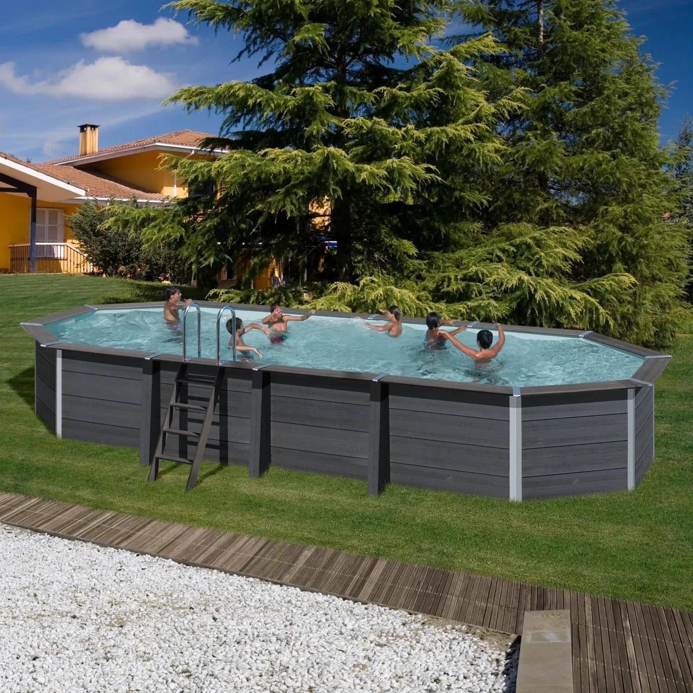 Gre ovaal Avantgarde composiet zwembad 804 cm x 386 cm x 124 cm - Azzura Pool