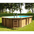 Piscina de madera Gre Sunbay Safran 2 ovalada 620 cm x 395 cm x 136 cm