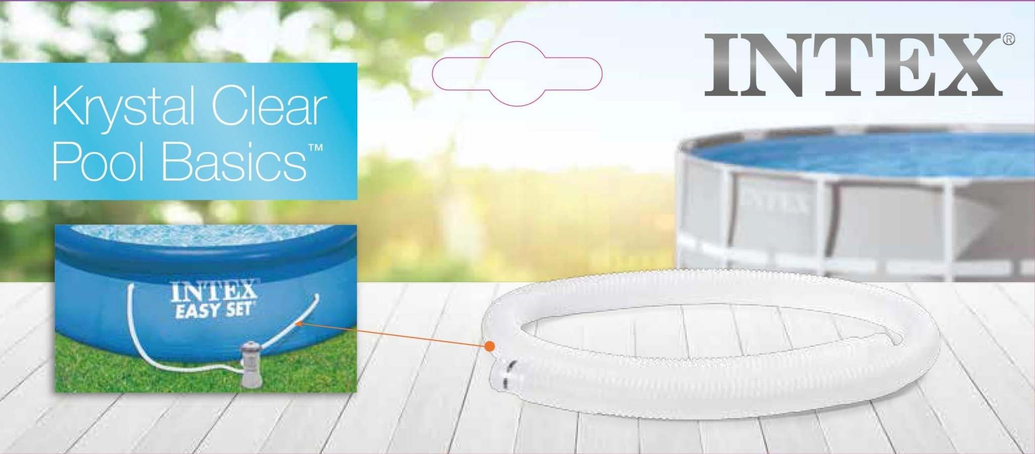 Intex 32 mm slang - 1,5m - Azzura Pool