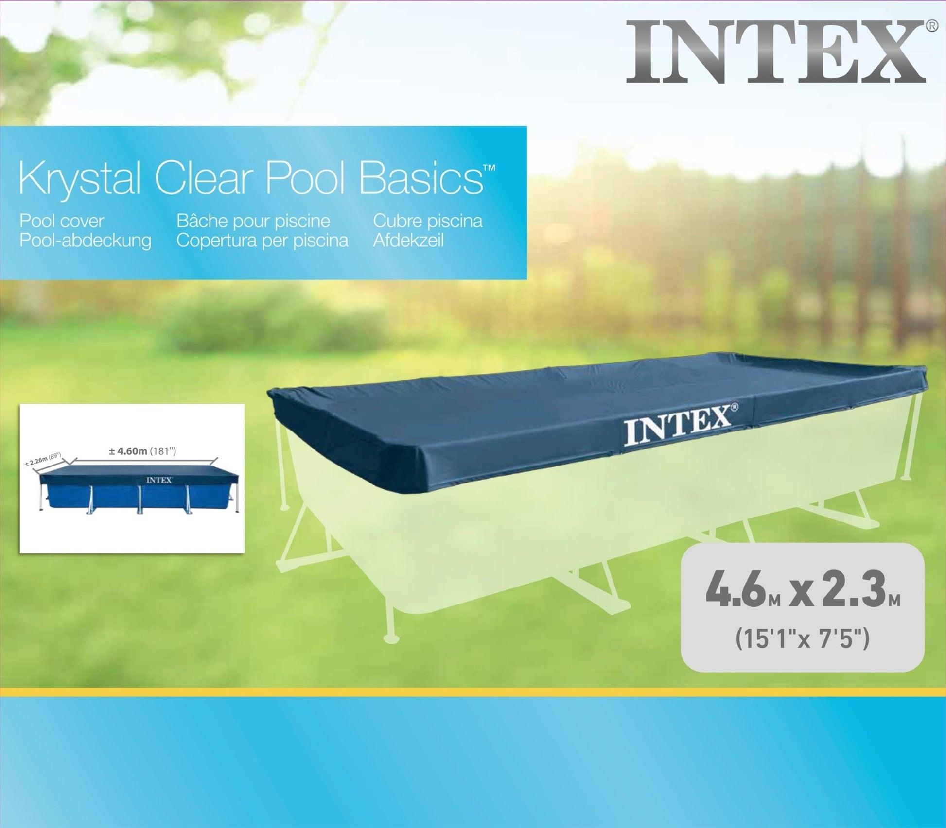 Intex afdekzeil 450 cm x 220 cm - Azzura Pool