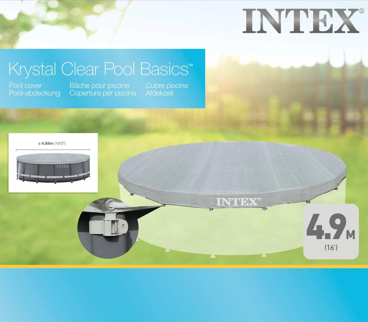 Intex afdekzeil 488 cm - Azzura Pool