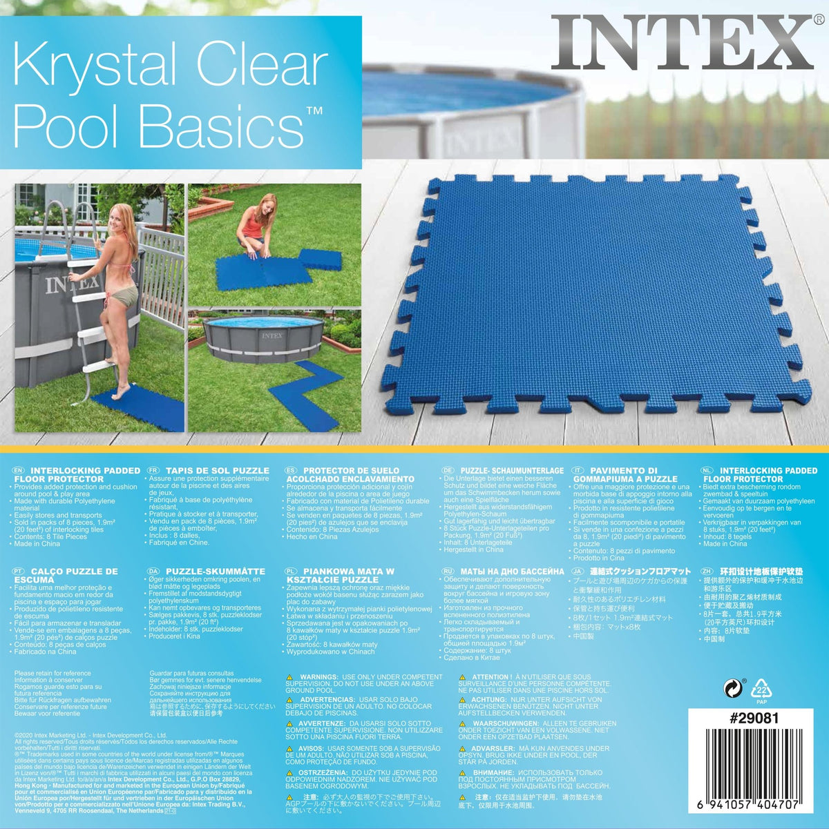 Intex Beschermingstegels 50x50x1 cm (8 stuks) - Azzura Pool