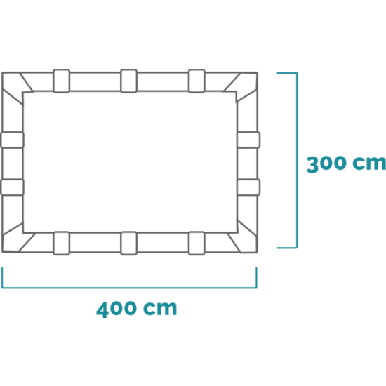 Intex Graphite Grey Panel zwembad - 400 x 300 x 124 cm - met zandfilterpomp en accessoires - Azzura Pool