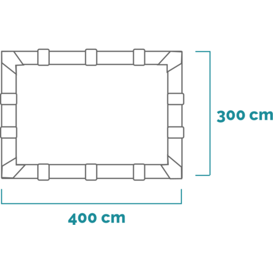Intex Graphite Panel Pool 400 cm x 300 cm x 124 cm