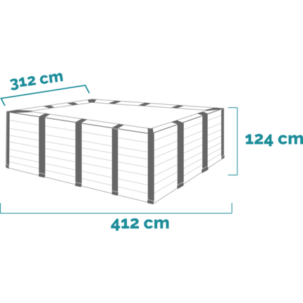 Intex Graphite Panel Pool 400 cm x 300 cm x 124 cm